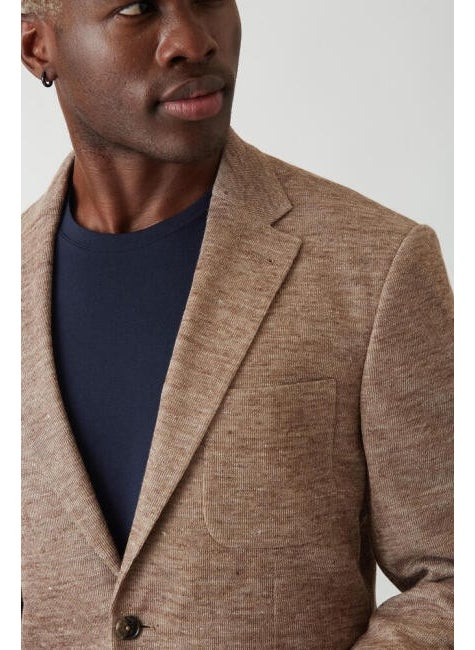 Bisse Men's 2 Button Double Slit Mono Collar Jacket BEIGE PCK22K22127_D07  - Image 2