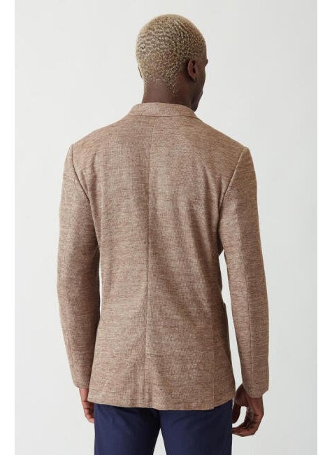 Bisse Men's 2 Button Double Slit Mono Collar Jacket BEIGE PCK22K22127_D07  - Image 5