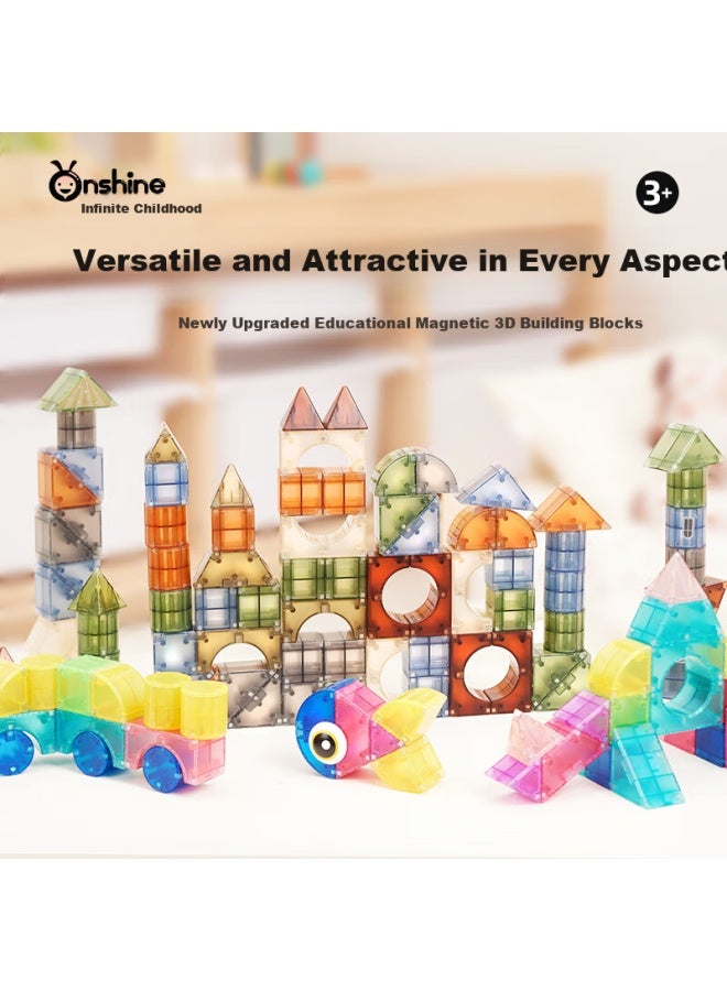 Onshine Childhood Unlimited Magnetic Blocks 3d Building Toy Large Particle Strong Magnet Assembly Children's Birthday Gift - Nature 70pcs - Image 1