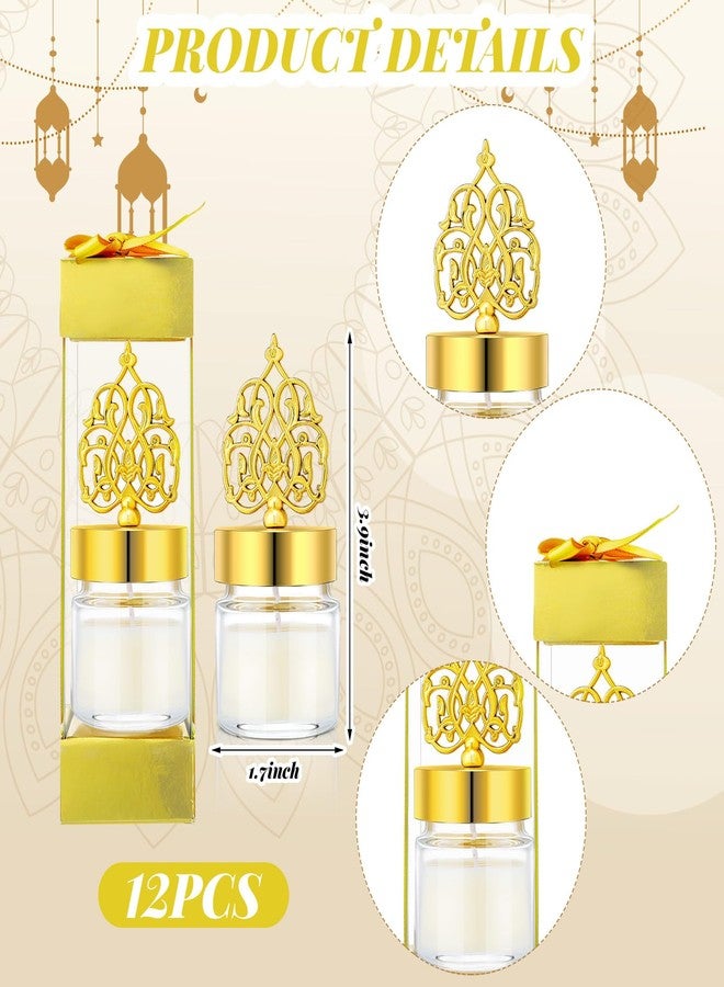 Hoolerry 12 Pcs Eid Mubarak Candle Gift Set Muslim Islamic Party Favors Gift Ramadan Favors Thank You Gift Scented Lavender Candles for Eid Ameen Hajj Umrah Wedding Birthday Engagement Favors - Image 3