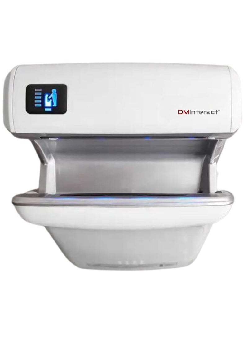 دي ام انتراكت DMInteract DM-AB500 1200 وات، 220 فولت يعمل بالكهرباء مع مستشعر تلقائي 90 متر/الثانية مجفف يدوي للهواء النفاث عالي السرعة مع فلتر HEPA للمكتب والفندق والتجارية والمنزلية (اللون الأبيض)  - Image 2