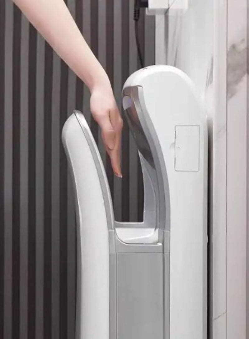 دي ام انتراكت DMInteract DM-AB500 1200 وات، 220 فولت يعمل بالكهرباء مع مستشعر تلقائي 90 متر/الثانية مجفف يدوي للهواء النفاث عالي السرعة مع فلتر HEPA للمكتب والفندق والتجارية والمنزلية (اللون الأبيض)  - Image 5