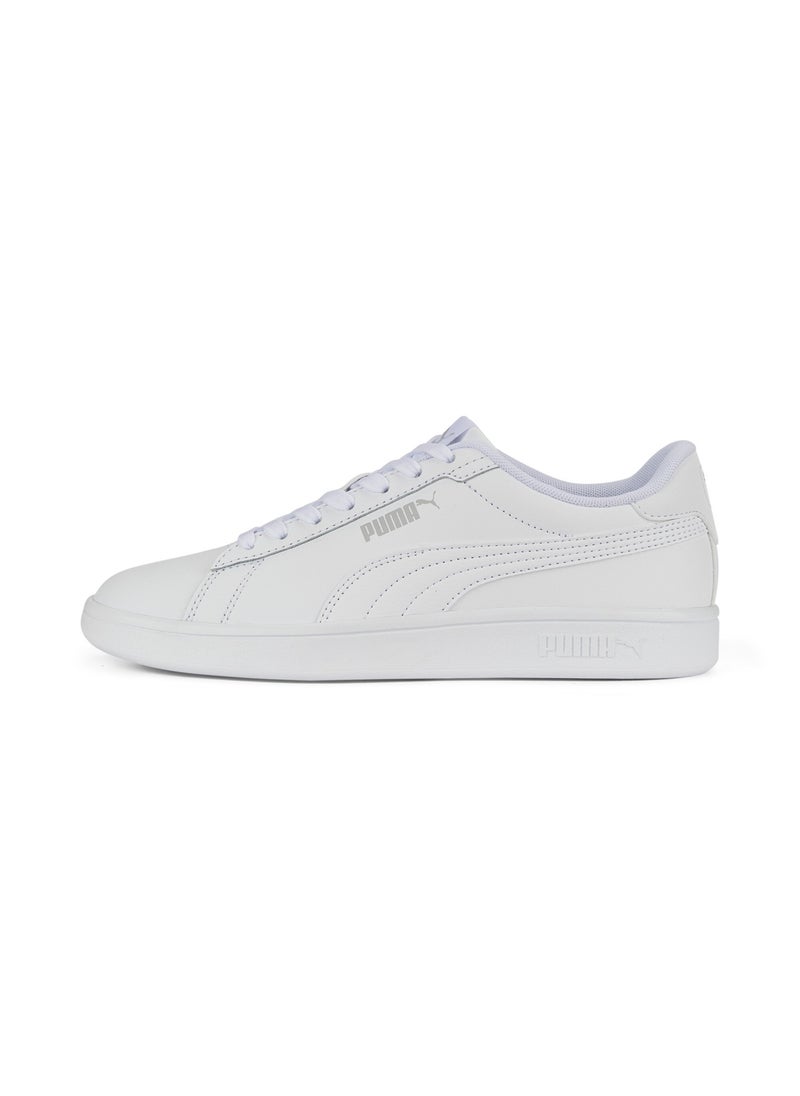 PUMA Smash 3.0 Kids Unisex White Leather Sneakers  - Image 1
