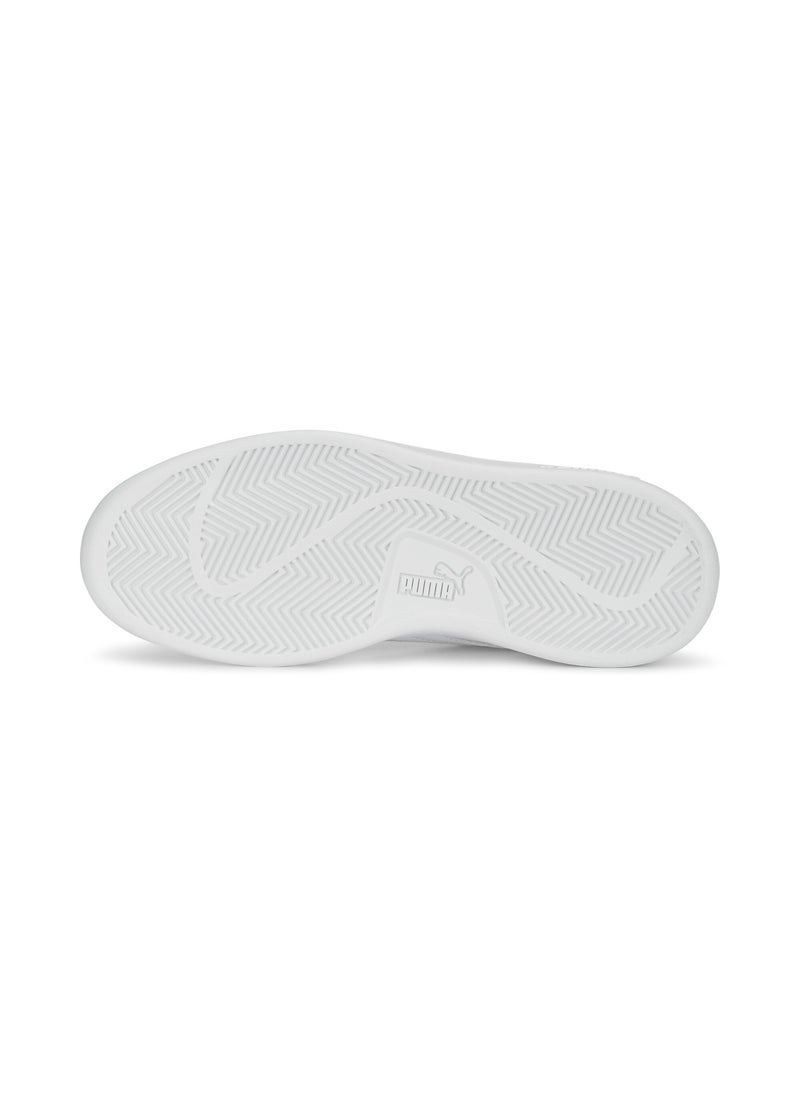 PUMA Smash 3.0 Kids Unisex White Leather Sneakers  - Image 4