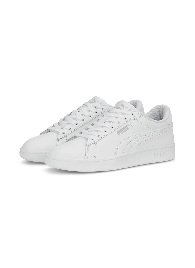 PUMA Smash 3.0 Kids Unisex White Leather Sneakers  - Image 2