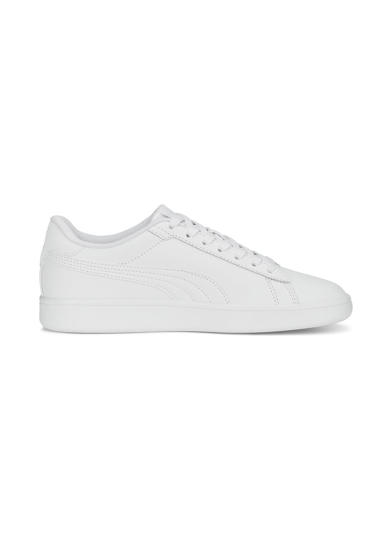 PUMA Smash 3.0 Kids Unisex White Leather Sneakers  - Image 5