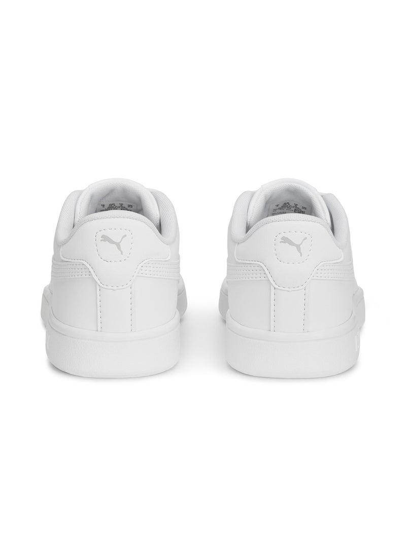 PUMA Smash 3.0 Kids Unisex White Leather Sneakers  - Image 3