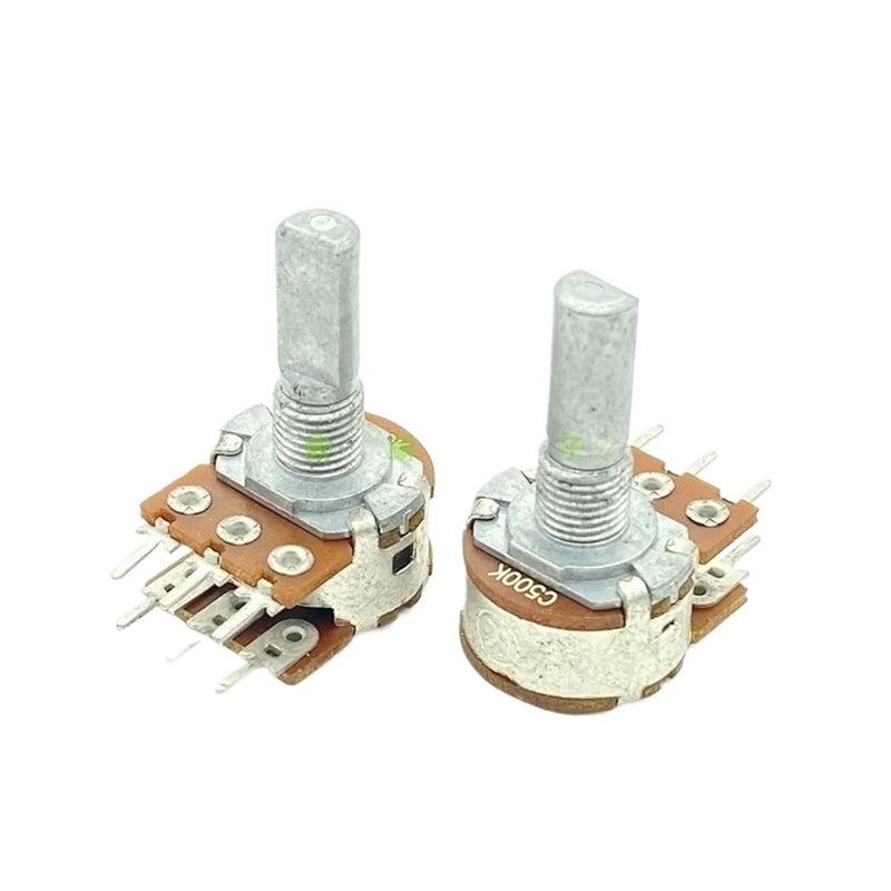 5Pcs/Lot 16 Type C500K 6-pin Dual Power Amplifier Speaker Timbre Volume Potentiometer 20mm Axis - Image 5