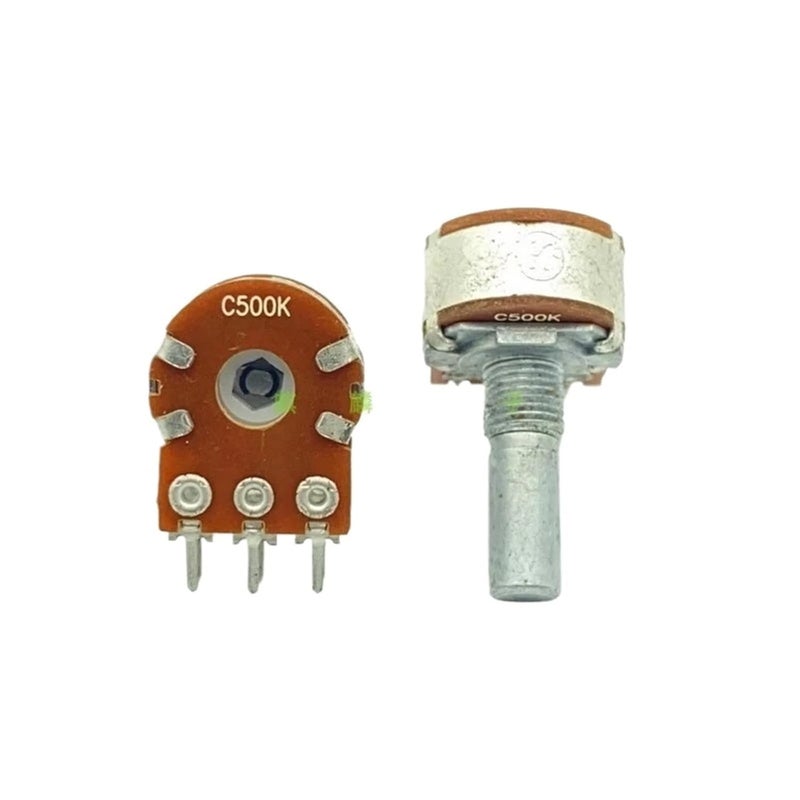 5Pcs/Lot 16 Type C500K 6-pin Dual Power Amplifier Speaker Timbre Volume Potentiometer 20mm Axis - Image 3