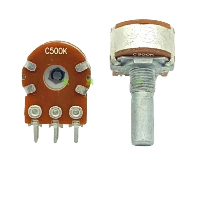 5Pcs/Lot 16 Type C500K 6-pin Dual Power Amplifier Speaker Timbre Volume Potentiometer 20mm Axis - Image 4