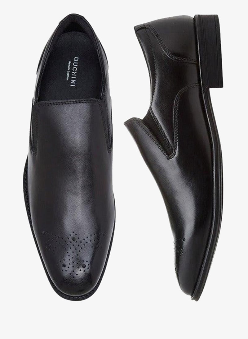 DUCHINI Men's Textured Slip-On Loafers - Image 3