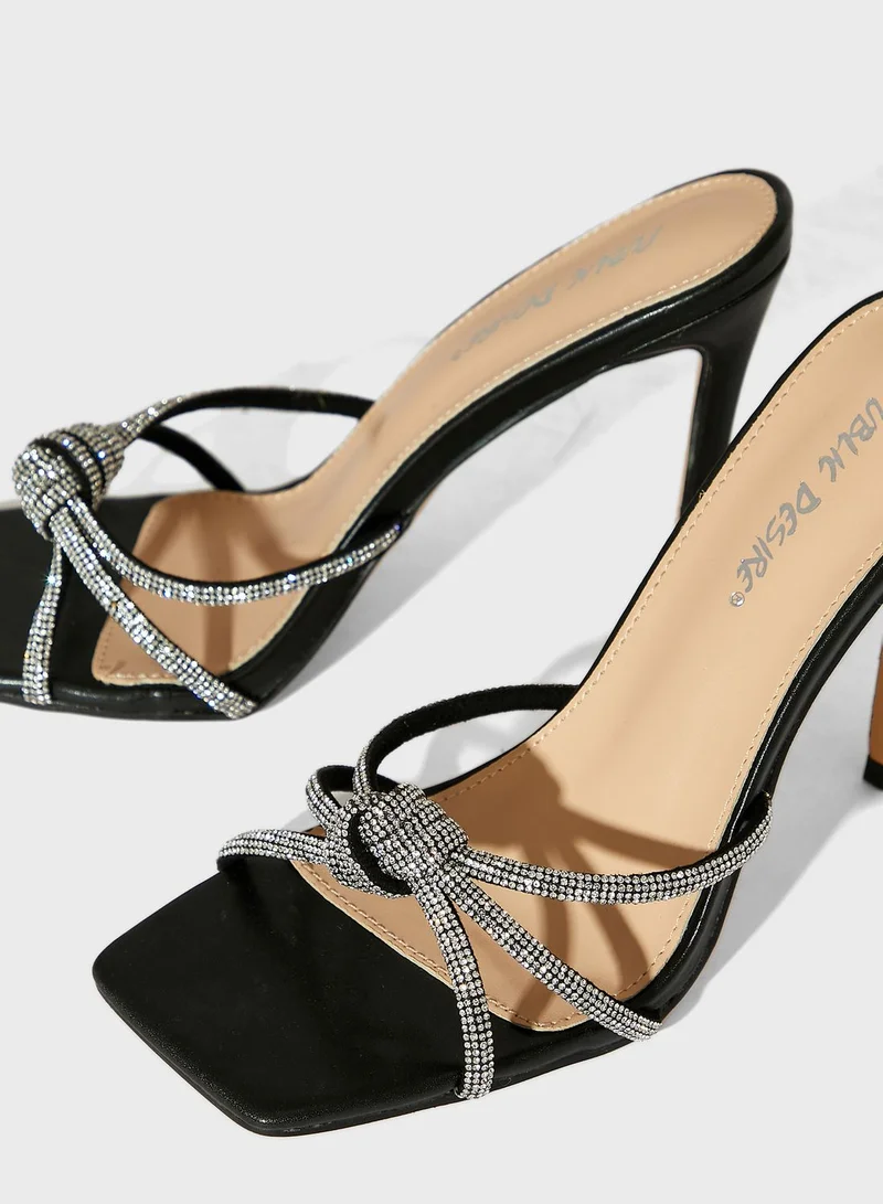 PUBLIC DESIRE Multi Strap High Heel Sandals
