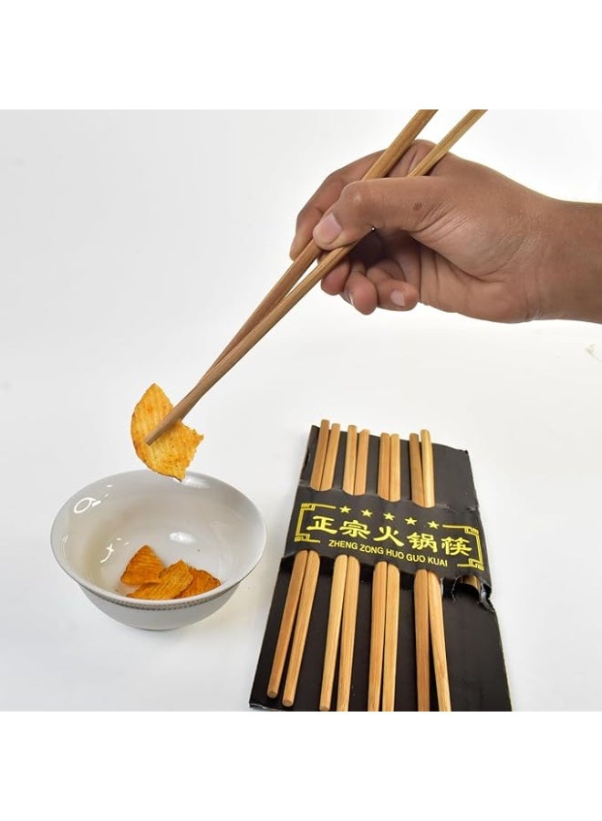 Bamboo Chopsticks 10 Pair Wooden Reusable Lightweight Durable Utensils for Beginners Sushi Noodles Fried Rice Traditional Cuisine - Image 4