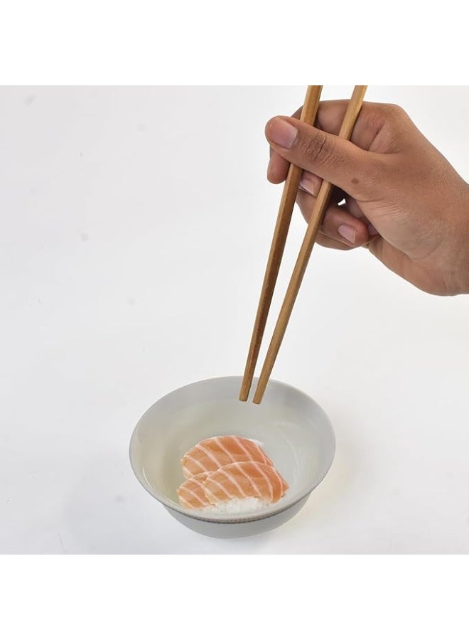 Bamboo Chopsticks 10 Pair Wooden Reusable Lightweight Durable Utensils for Beginners Sushi Noodles Fried Rice Traditional Cuisine - Image 5