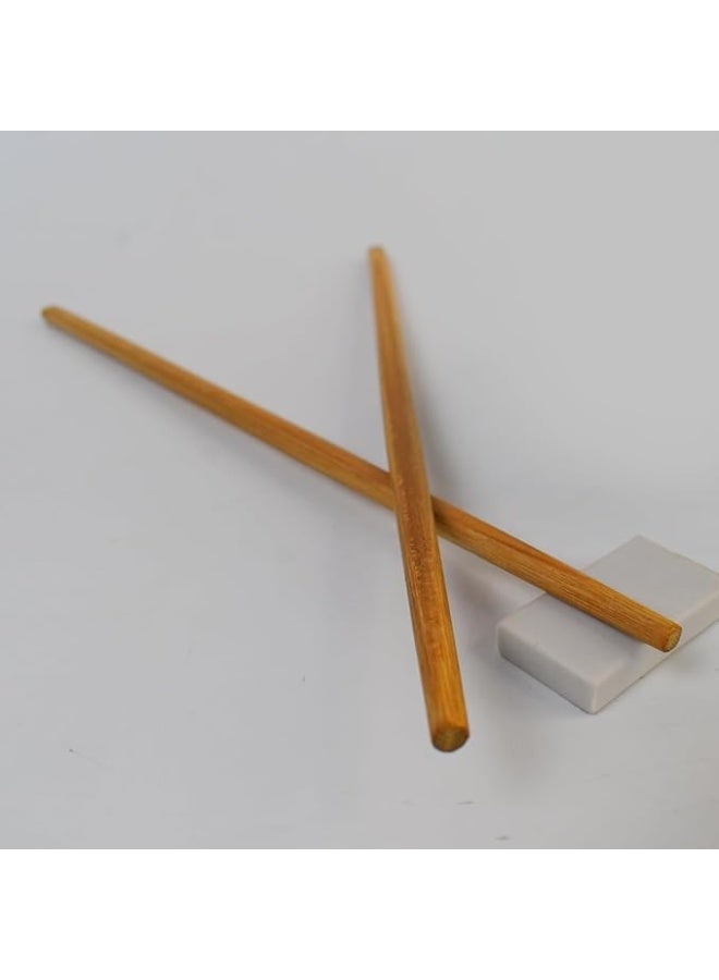 Bamboo Chopsticks 10 Pair Wooden Reusable Lightweight Durable Utensils for Beginners Sushi Noodles Fried Rice Traditional Cuisine - Image 2