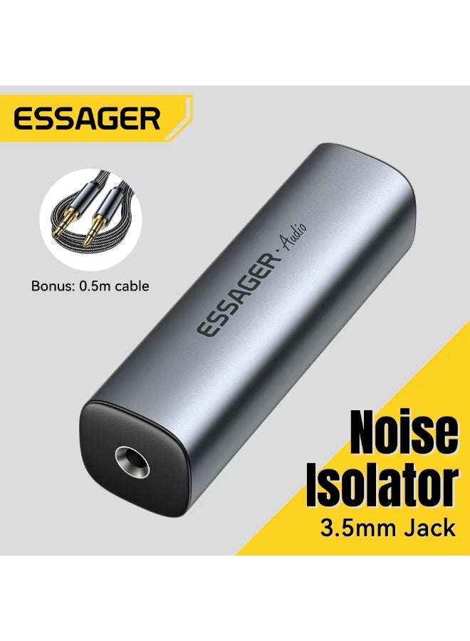 ESSAGER 3.5mm Aux audio noise filter, anti-interference ground loop noise isolator, eliminates noise in car audio systems and home stereo systems. - Image 1
