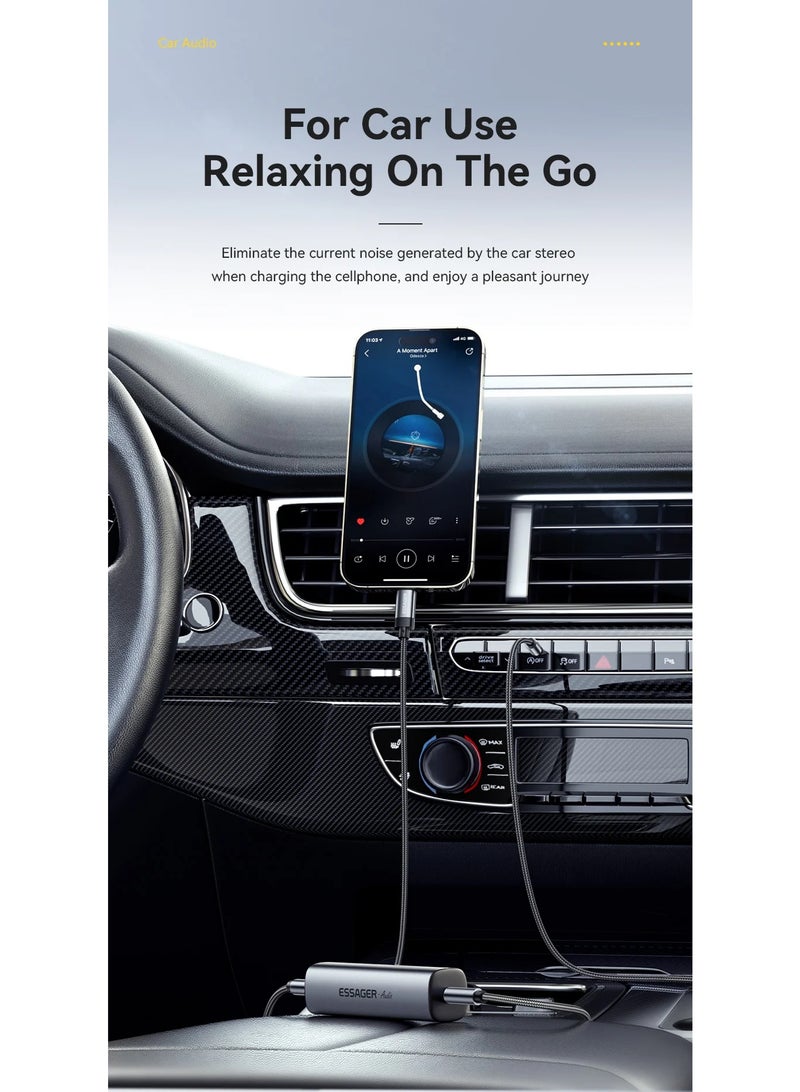 ESSAGER 3.5mm Aux audio noise filter, anti-interference ground loop noise isolator, eliminates noise in car audio systems and home stereo systems. - Image 3