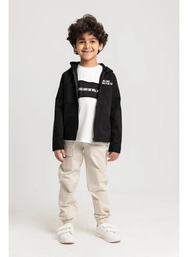 playmore Unisex "THE SUN WILL RISE" Gabardine Jacket – Black - Image 1