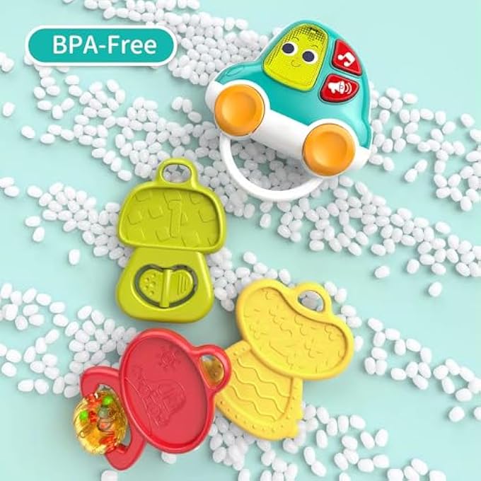 SMART MUSICAL CAR KEYCHAIN FOR BABY AGES 9+ MONTHS - BABY RATTLES LIGHTS UP KEY TODDLER BOY: EXCITING SOUNDS AND LIGHTS, SIMPLE TO USE, LIGHTWEIGHT CULTURAL ACTIVITIES, LEARNING FUN, SAFE - Image 3