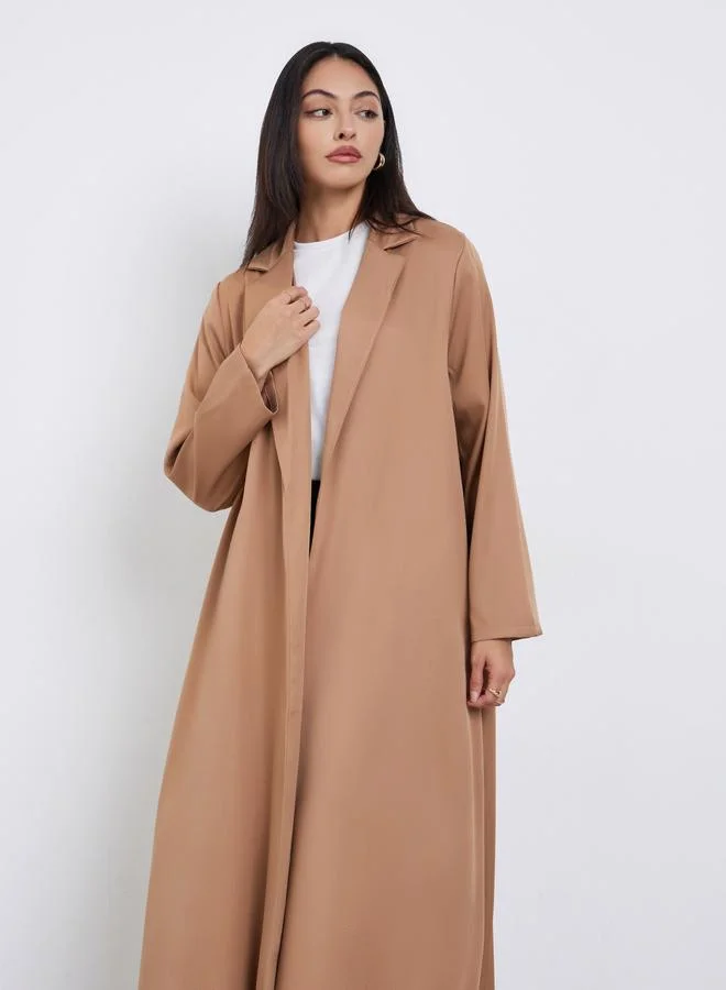 Amirah  Beige Open Front Abaya for Women | Best Price UAE