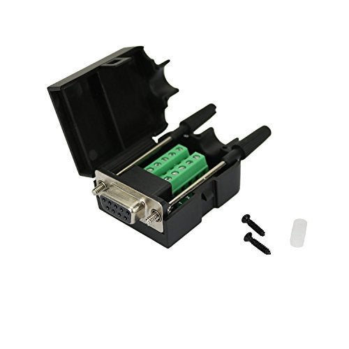 Twinkle Bay TwinkleBay DB9 Connector to Wiring Terminal RS232 Serial Port Breakout Board Solderless (Female Adapter with Case) - Image 1