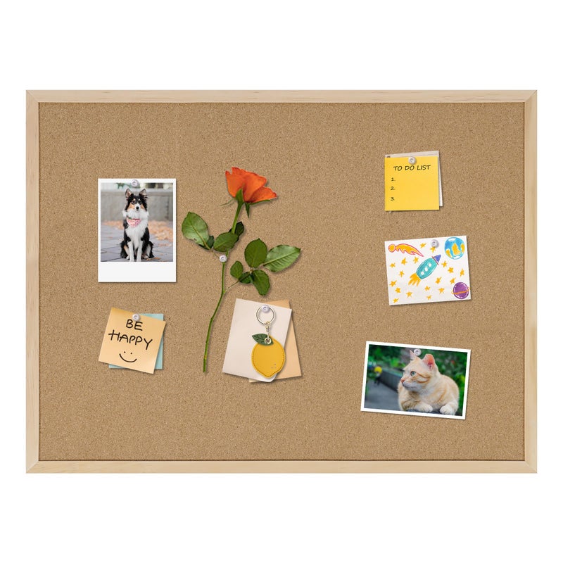 DAHAPYBOO Cork Board Bulletin Board,24x18 Cork Board for Office with Pin Oak Wood Boards,Message Board or Vision Board Decoration. - Image 1