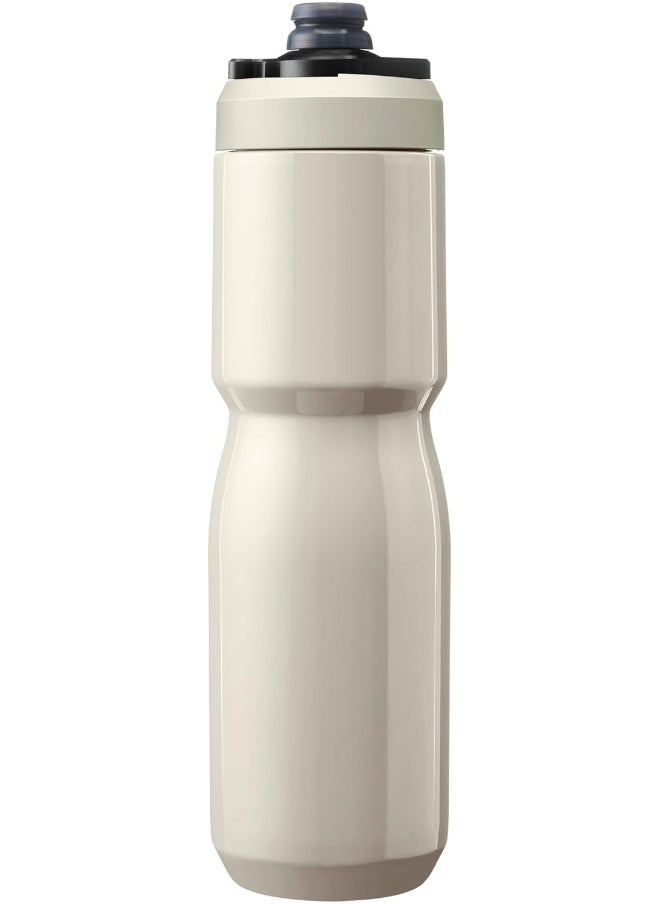 CAMELBAK - CamelBak Podium Steel Insulated Stainless Steel Bike Water Bottle – for Cycling, Fitness & Sports- Fits Most Bike Cages, 22oz - Stone - Image 1