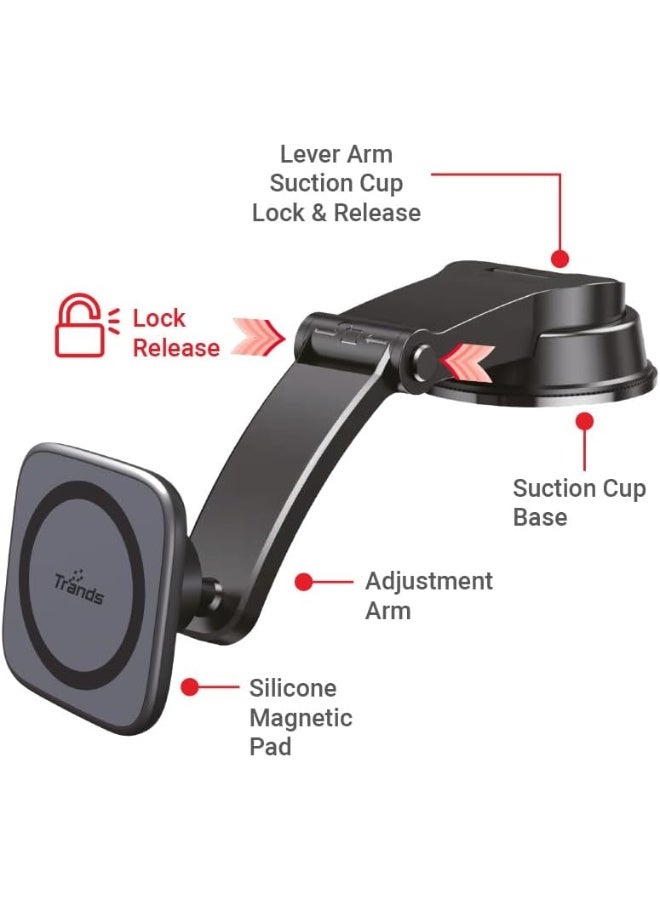 Trands HO5523 Magnetic Smartphone Car Mount Holder - Image 3