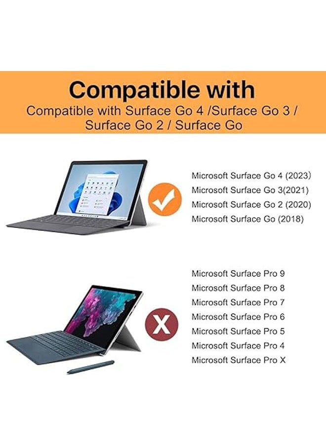 حافظة Microsoft Surface Go 4 / Surface Go 3 / Surface Go 2 / Surface Go الكل في واحد مع حامل قلم، حزام يد، نوع غطاء متوافق