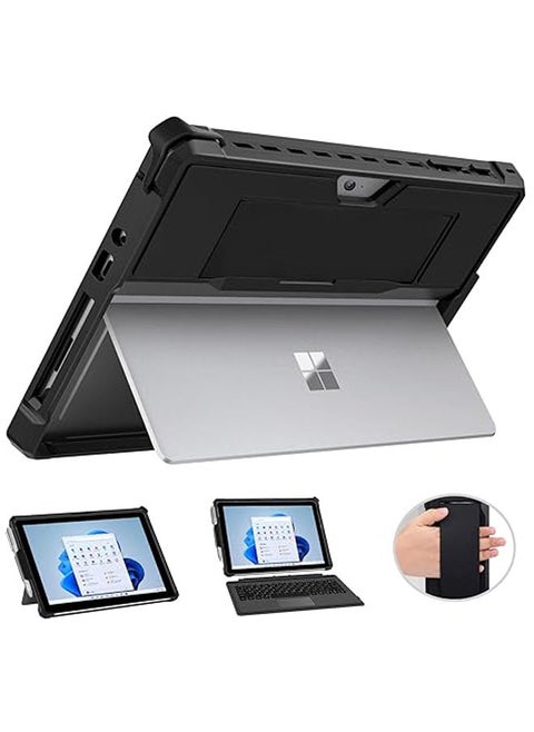 حافظة Microsoft Surface Go 4 / Surface Go 3 / Surface Go 2 / Surface Go الكل في واحد مع حامل قلم، حزام يد، نوع غطاء متوافق
