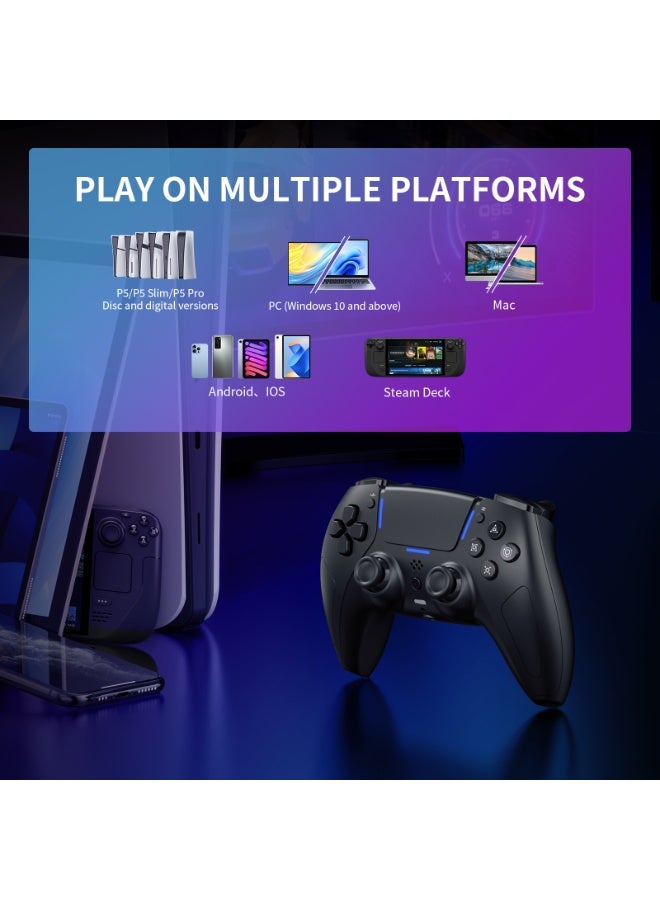 جاي واي إس جهاز التحكم اللاسلكي بالبلوتوث الخاص بـ PlayStation 5 – أسود منتصف الليل - Image 3
