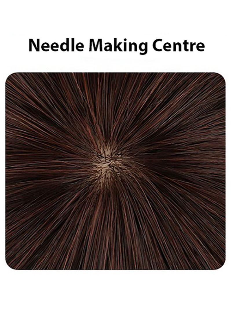 Estelle One piece real hair head cover white hair replacement piece fluffy hair increase volume ladies wig block Nature Black - Image 3