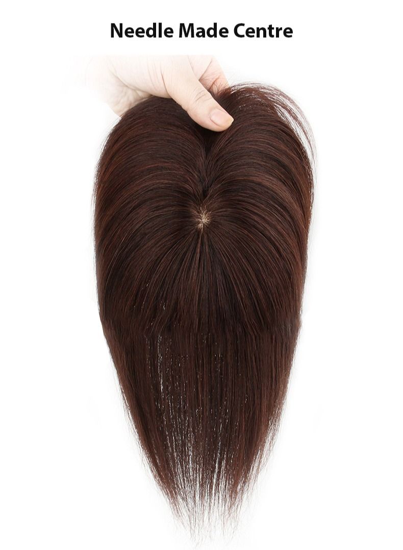 Estelle One piece real hair head cover white hair replacement piece fluffy hair increase volume ladies wig block Nature Black - Image 5