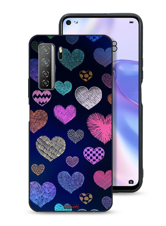 Tolwak Huawei nova 7 SE 5G Protective Case Cover Dhaga Hearts Pattern - Image 1