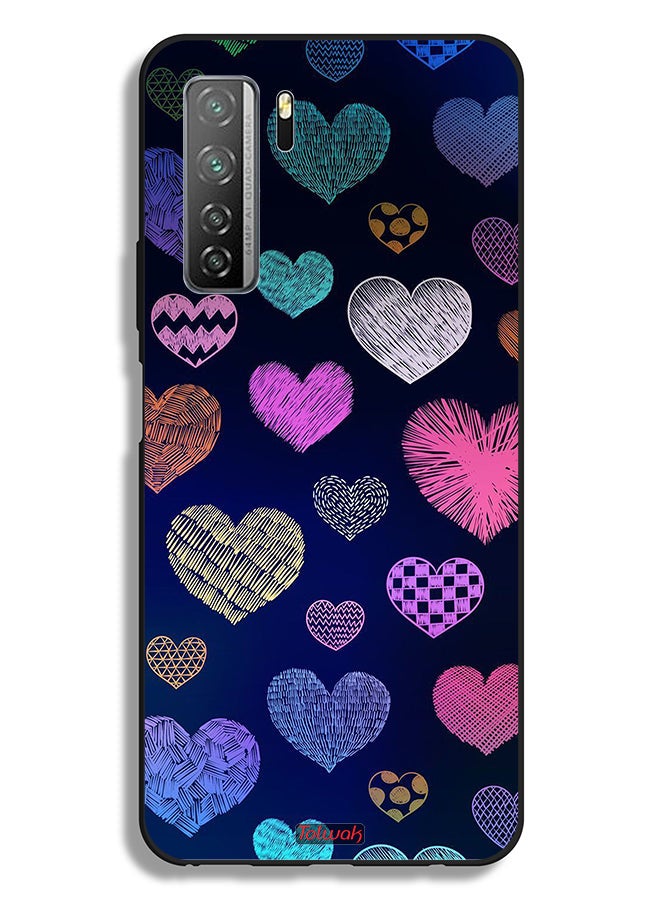 Tolwak Huawei nova 7 SE 5G Protective Case Cover Dhaga Hearts Pattern - Image 2