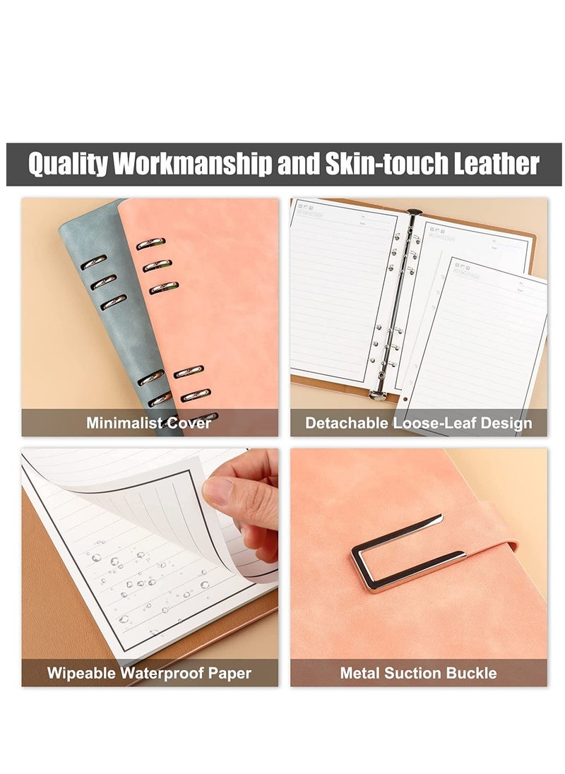 SYOSI - Reusable Notebooks   Stone Paper Waterproof Spiral Notebooks, A5 Wirebound Ruled Sketch Book Notepad Diary Memo Planner with 1 Pen 9.05''×6.69' - Image 1