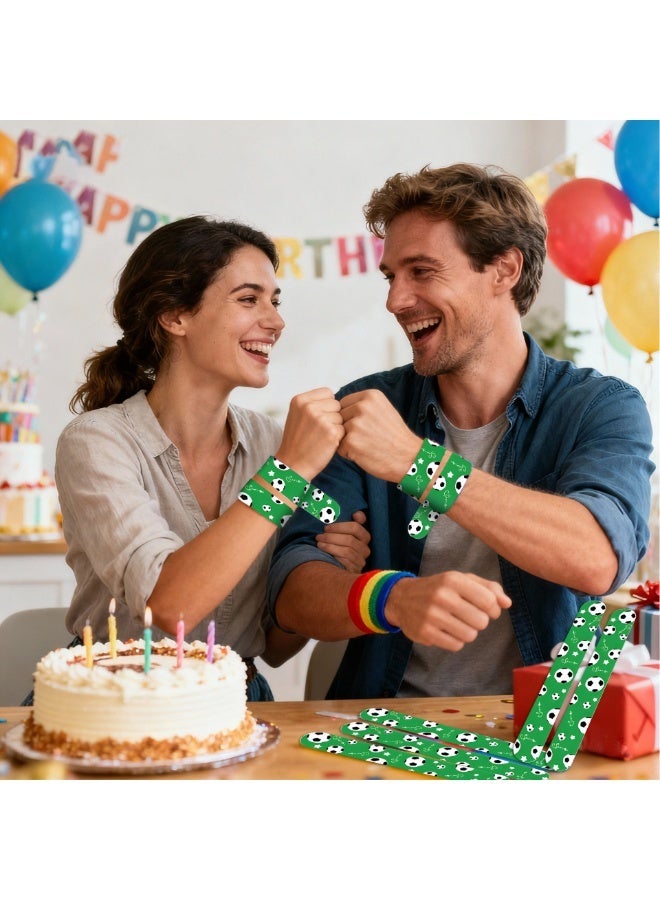 64-piece football party favour set, comprising football clapper bracelets, stickers, medals, key rings, whistles, gift bags and other football-themed birthday party gifts, suitable for football-themed party decorations. - Image 5