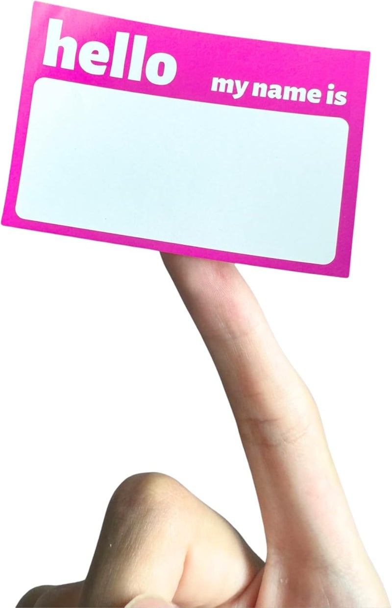 TownStix 200 قطعة ملصقات مرحبًا، اسمي، بطاقات اسم، 5 ألوان - Image 5