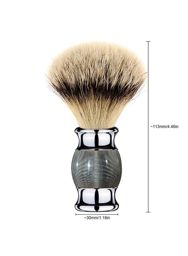 Grandslam Finest Badger Shaving Brush with Resin Handle- Engineered for the Best Shave of Your Life (Gray) - Image 2
