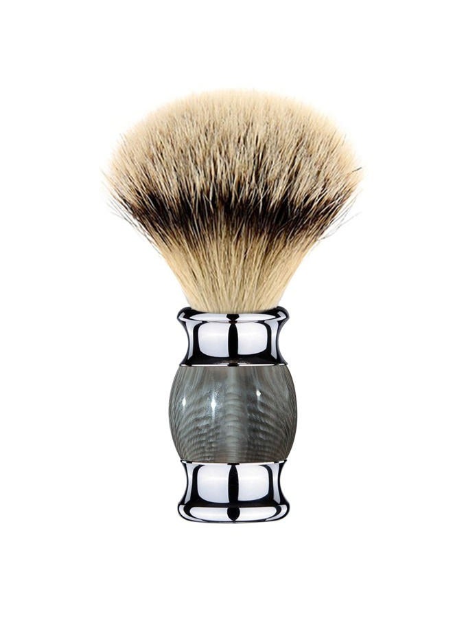 Grandslam Finest Badger Shaving Brush with Resin Handle- Engineered for the Best Shave of Your Life (Gray) - Image 3