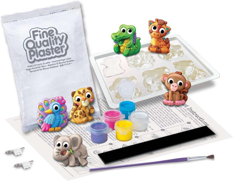 4M Mould & Paint Googly Eyes Animals, Arts and Crafts Kit to Create and Paint 6 Fridge Magnets or Badges, for Boys and Girls Ages 5-12 Years - Image 3