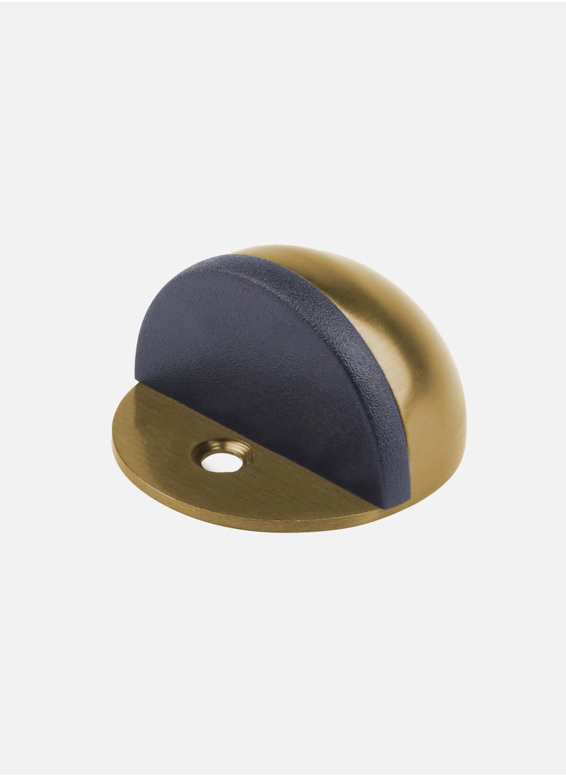 CINCINNO Half Moon Door Stopper – 40mm, Premium Stainless Steel, Heavy Duty, Anti-Corrosion, Wall Protector, Modern Design, Silent Close, 5-Year Warranty – (Brushed Natural Brass) 