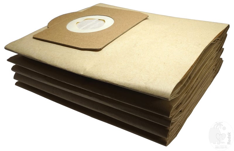 RODAK 5 Paper Dust Bags Compatible With Karcher WD1 / MV1, Made Of Double Ply Filter, Tear Resistance - Image 3
