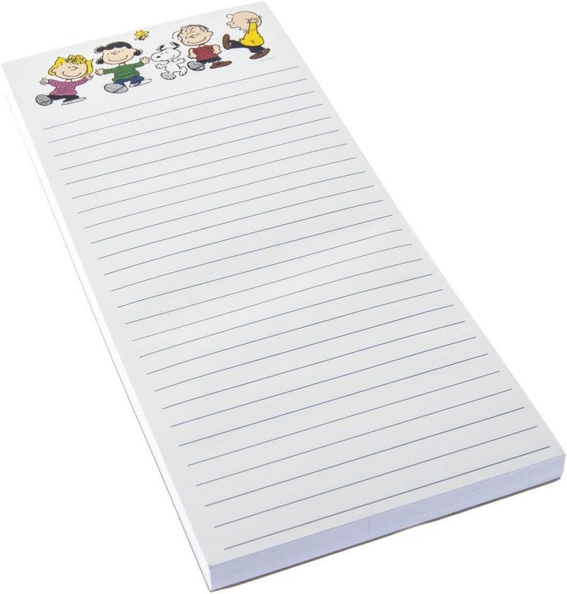 Graphique Magnetic Notepad - Peanuts Gang Grocery and Shopping List - Fun Decorative To-Do List - Perfect House Warming Gifts - 100 Tear off Sheets (4" x 9.25" x .5") - Image 1