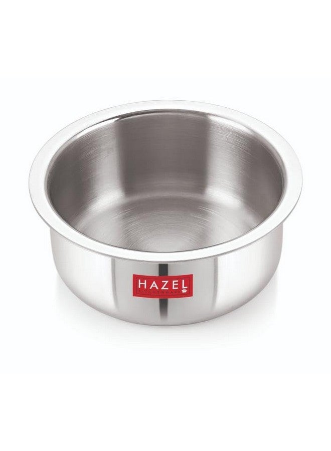 HAZEL Triply Stainless Steel Cookware| Stainless Steel Patila Utensils Set for Kitchen, 1000 ml | Induction Bottom Triply Tope| Stainless Steel Container for Kitchen - Image 1