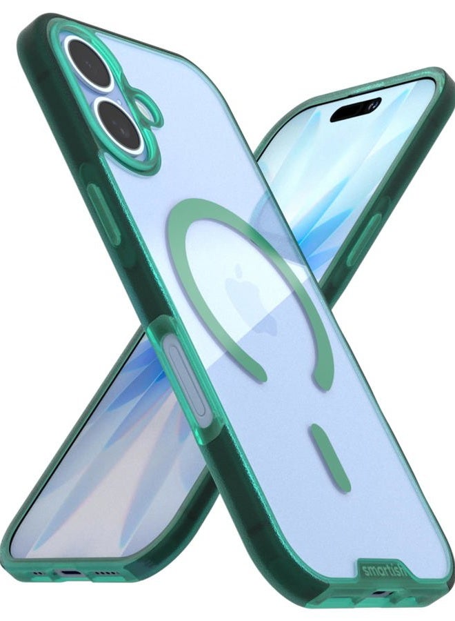 Smartish ® iPhone 17 MagSafe Clear Case - Gripmunk Magnetic Slim Case [Lightweight + Protective] Anti-Yellowing Thin Grip Clear Cover for Apple iPhone 17 - Clearly Green - Image 1