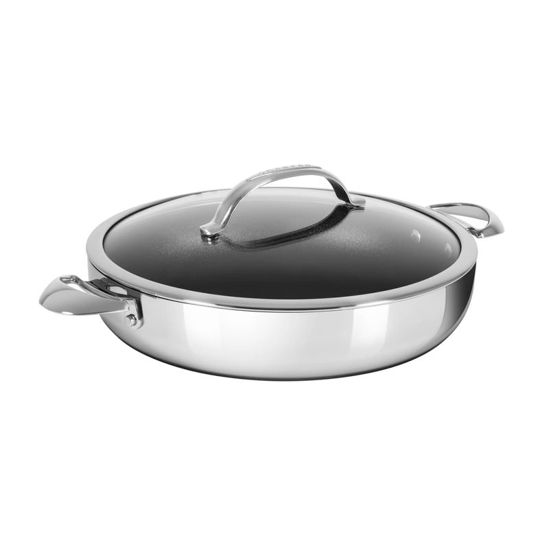 SCANPAN Scanpan HaptIQ 525qt125in Nonstick Induction Suitable Cov Chef Pan Mirror Polished Stainless Exterior 