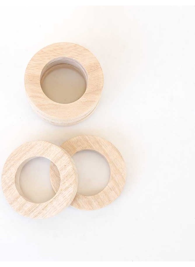 Ritzz Wooden Napkin Ring - Natural (Piece)  - Image 1