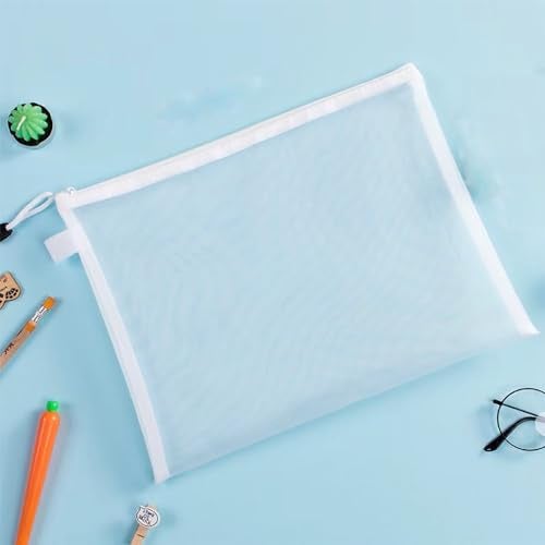 SWILAK 4 Stationary Transparent Pouch, Plastic Zipper Bags, Student Storage Bag, Document Bags, Certificates Bags, Pencil Pen Cases, Envelope Bag, Cosmetic Pouch with Zipper, Travel Organizer(Large) - Image 4