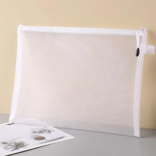 SWILAK 4 Stationary Transparent Pouch, Plastic Zipper Bags, Student Storage Bag, Document Bags, Certificates Bags, Pencil Pen Cases, Envelope Bag, Cosmetic Pouch with Zipper, Travel Organizer(Large) - Image 3